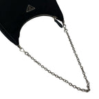 Prada Reedition Triangle Logo Nylon Leather Chain 2-Way Shoulder Bag Crossbody — view 4