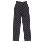 Fendi Cotton FF Calligraphy High Waist Denim Pants Black 36 — view 2
