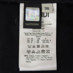 Fendi Cotton FF Calligraphy High Waist Denim Pants Black 36 — view 6