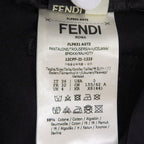 Fendi Cotton FF Calligraphy High Waist Denim Pants Black 36 — view 7