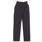 Fendi Cotton FF Calligraphy High Waist Denim Pants Black 36