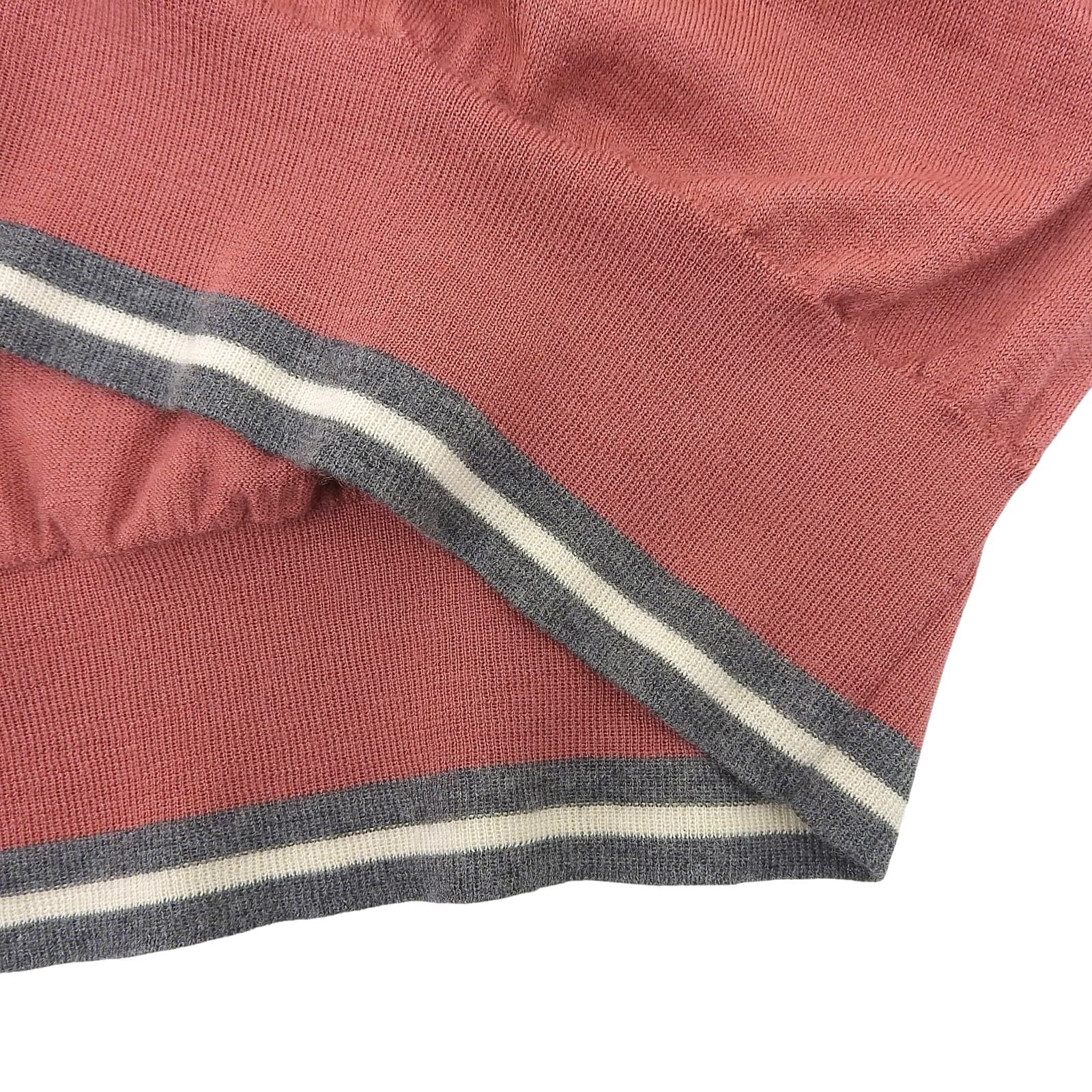 Hermes Cashmere Silk Crew Neck Long Sleeve Knit Sweater Pink — view 5