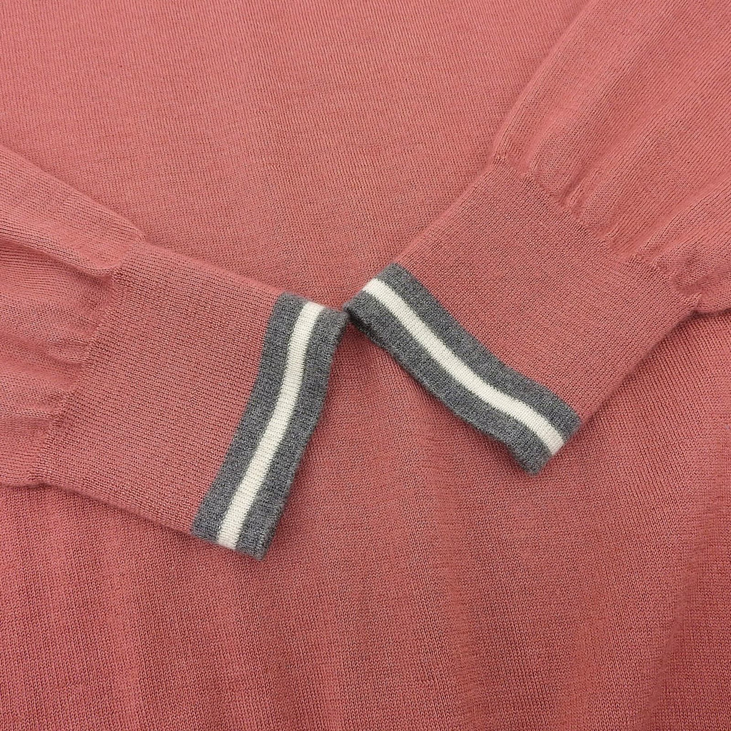 Hermes Cashmere Silk Crew Neck Long Sleeve Knit Sweater Pink — view 4