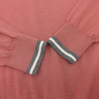 Hermes Cashmere Silk Crew Neck Long Sleeve Knit Sweater Pink — view 4