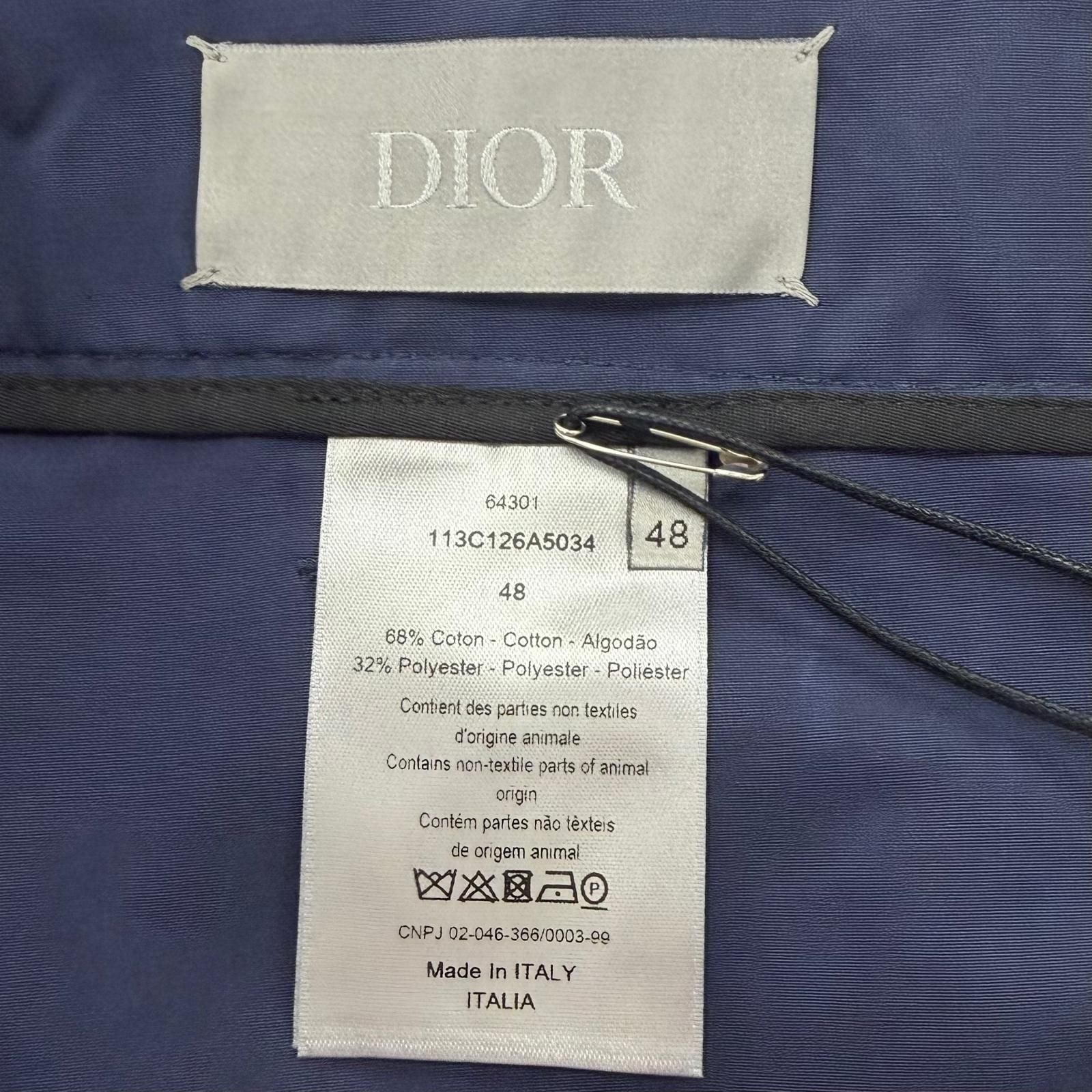 Dior Homme Logo Belt Wide Tapered Jogger Trousers Easy Pants Navy 48 — view 8