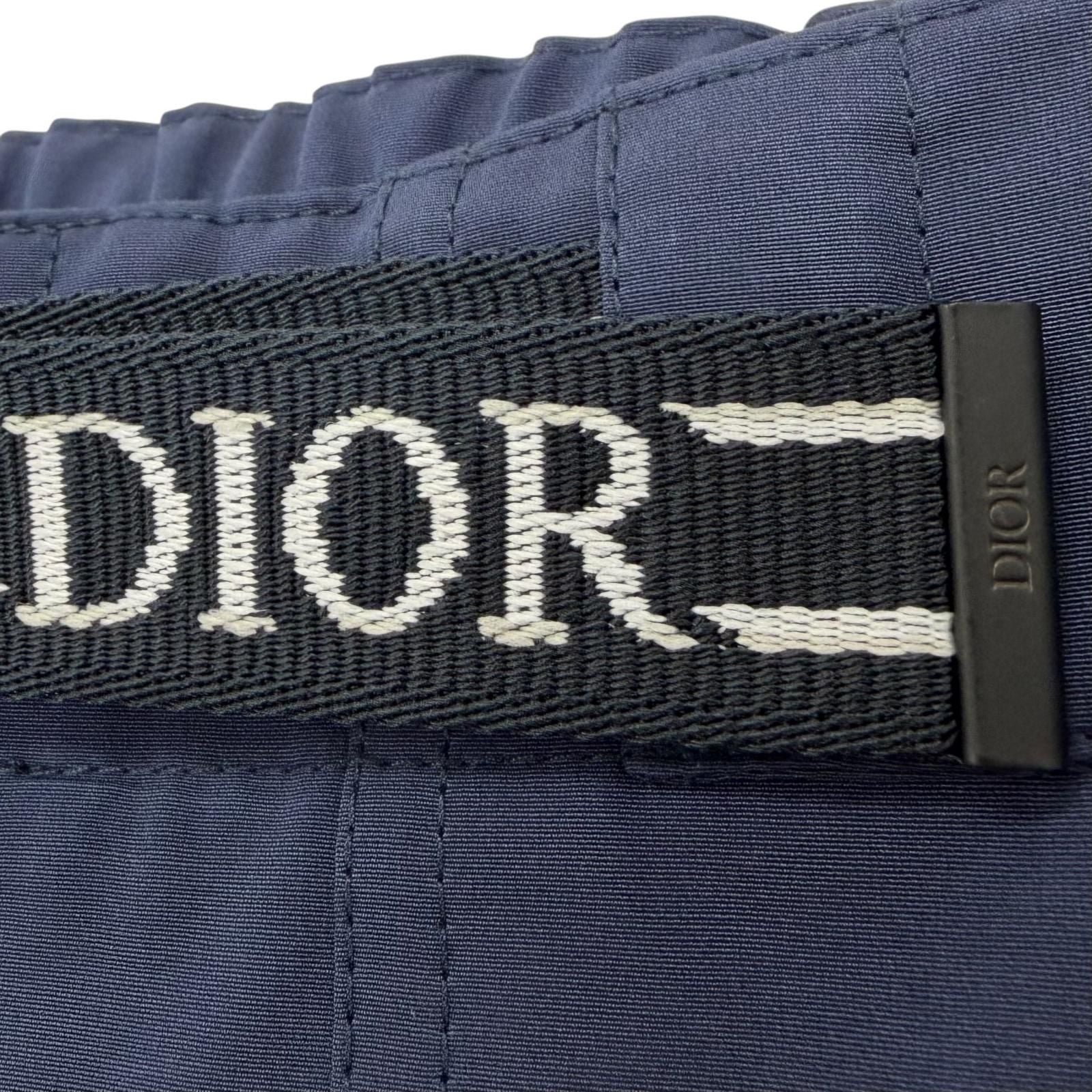 Dior Homme Logo Belt Wide Tapered Jogger Trousers Easy Pants Navy 48 — view 5