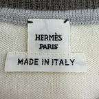Hermes Etriers Wool Cashmere Short Sleeve Knit Beige Brown 38 Sweater — view 7