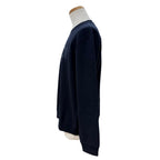 Fendi Logo Print Crew Neck Pullover Sweatshirt Navy XL — view 3