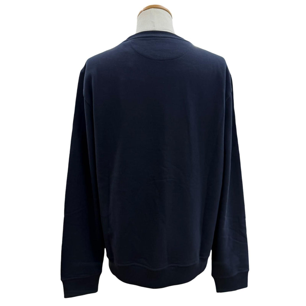 Fendi Logo Print Crew Neck Pullover Sweatshirt Navy XL — view 4