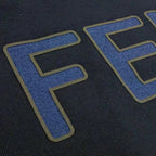 Fendi Logo Print Crew Neck Pullover Sweatshirt Navy XL — view 5