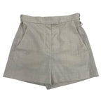 Fendi Wool High Waist Slim Fit Shorts Gray 36 — view 3