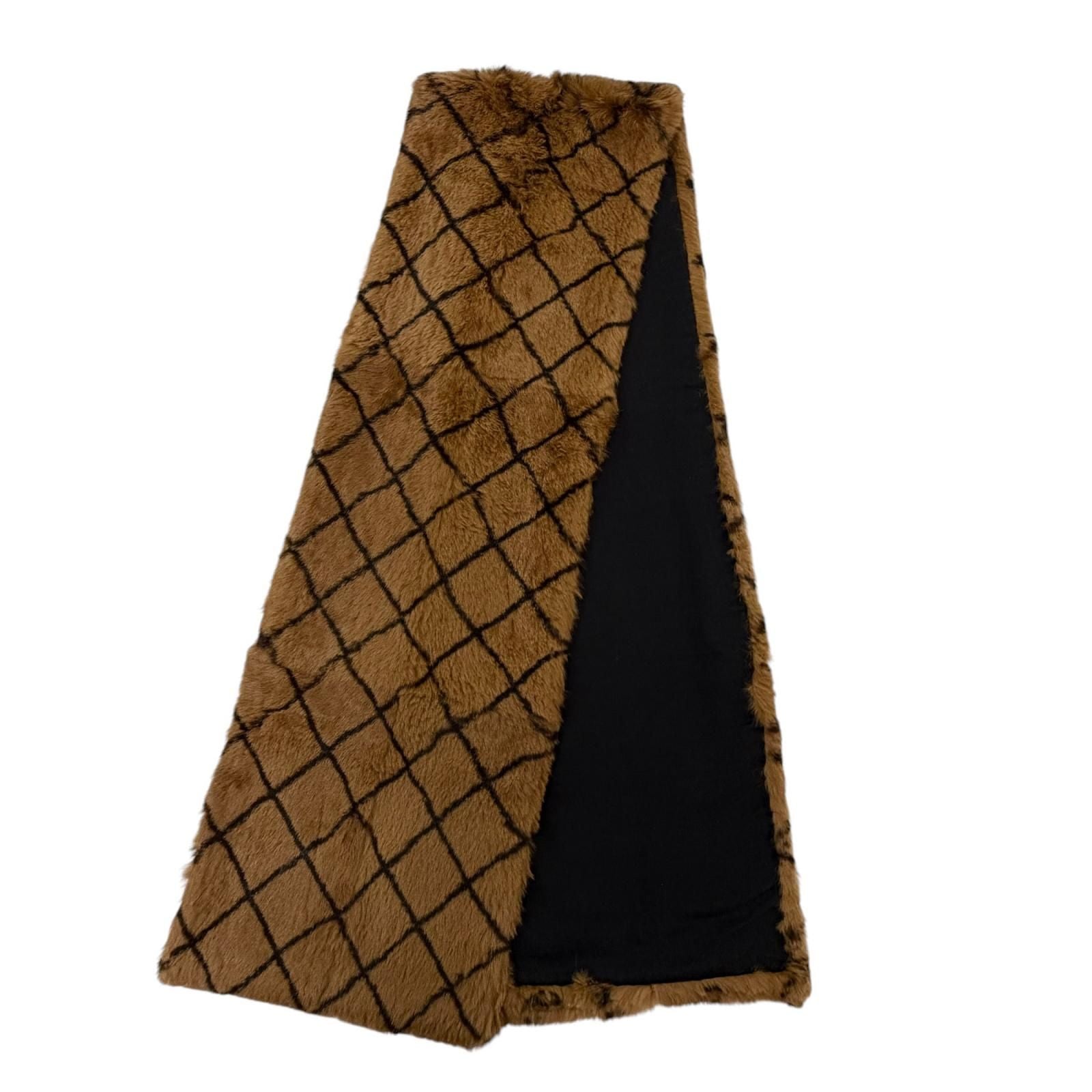 Chanel Vintage Wool Cotton Logo Embroidery Quilted Scarf — view 3