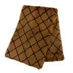 Chanel Vintage Wool Cotton Logo Embroidery Quilted Scarf
