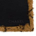 Chanel Vintage Wool Cotton Logo Embroidery Quilted Scarf — view 5
