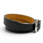 Hermes Trench Silver Swift Leather Bracelet Black T4 and — view 5