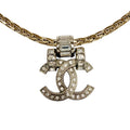 Chanel CC Logo Bijoux Decoration Necklace Choker Silver Gold