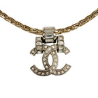 Chanel CC Logo Bijoux Decoration Necklace Choker Silver Gold