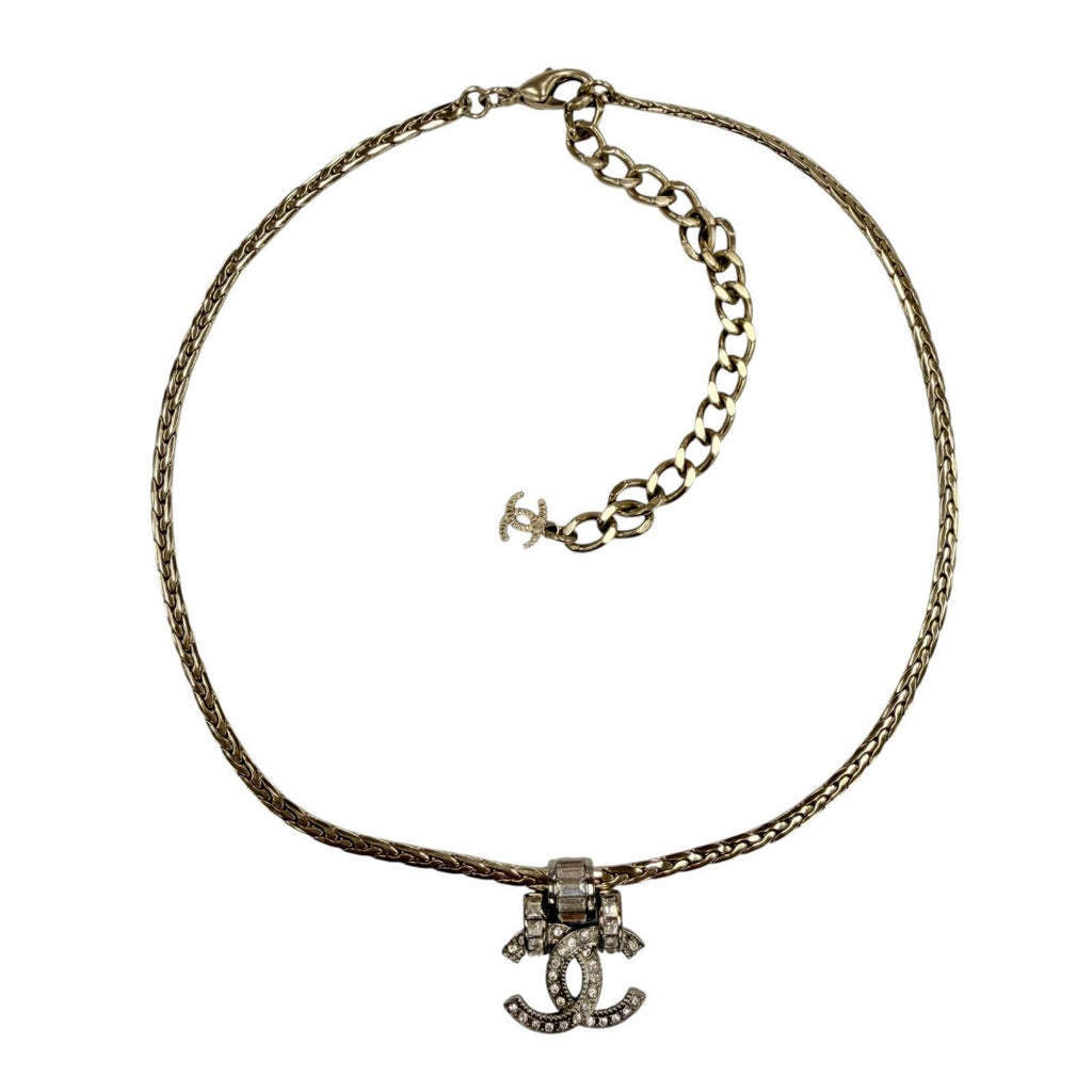 Chanel CC Logo Bijoux Decoration Necklace Choker Silver Gold — view 4