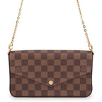 Louis Vuitton Chain Wallet Damier Ebene Pochette Felicity Shoulder