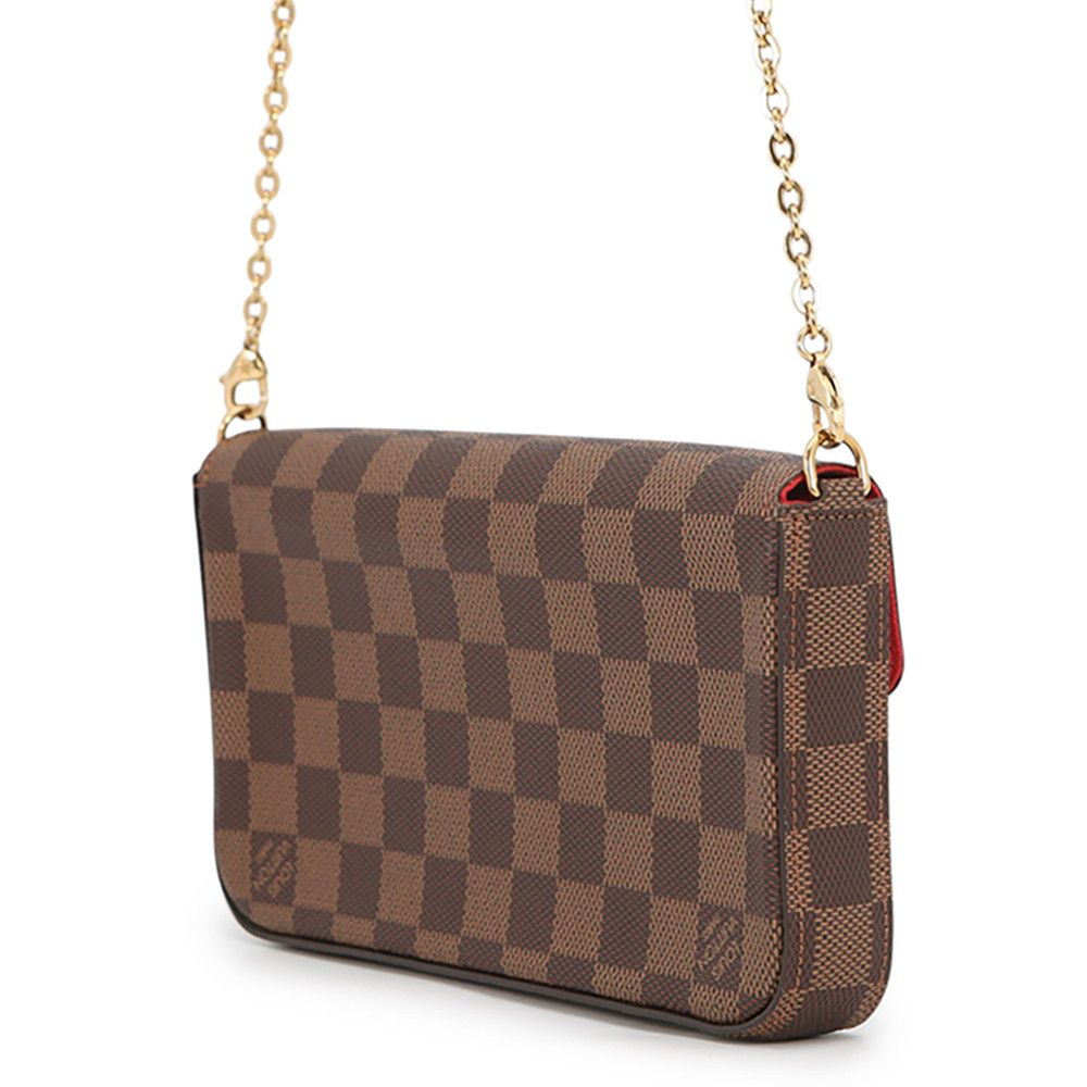 Louis Vuitton Chain Wallet Damier Ebene Pochette Felicity Shoulder — view 2