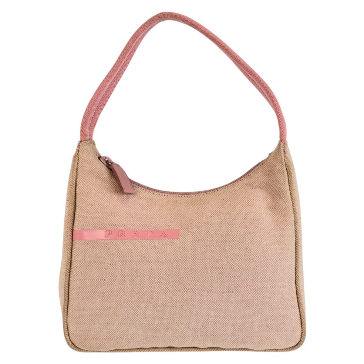 Prada Pink Canvas Handbag Pouch