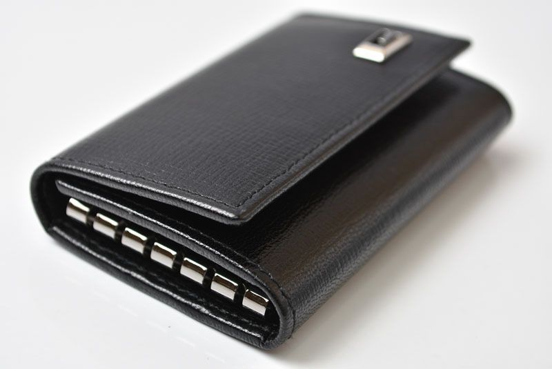 Gucci Key Case Key Holder 6 Black Silver Mark — view 8