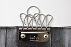 Gucci Key Case Key Holder 6 Black Silver Mark — view 3