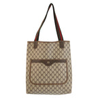 Gucci Vintage Sherry Line GG Supreme Canvas Tote Shoulder