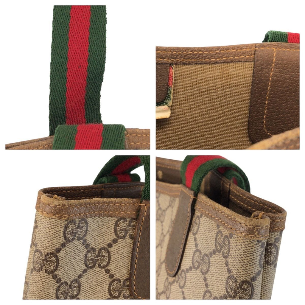 Gucci Vintage Sherry Line GG Supreme Canvas Tote Shoulder — view 5