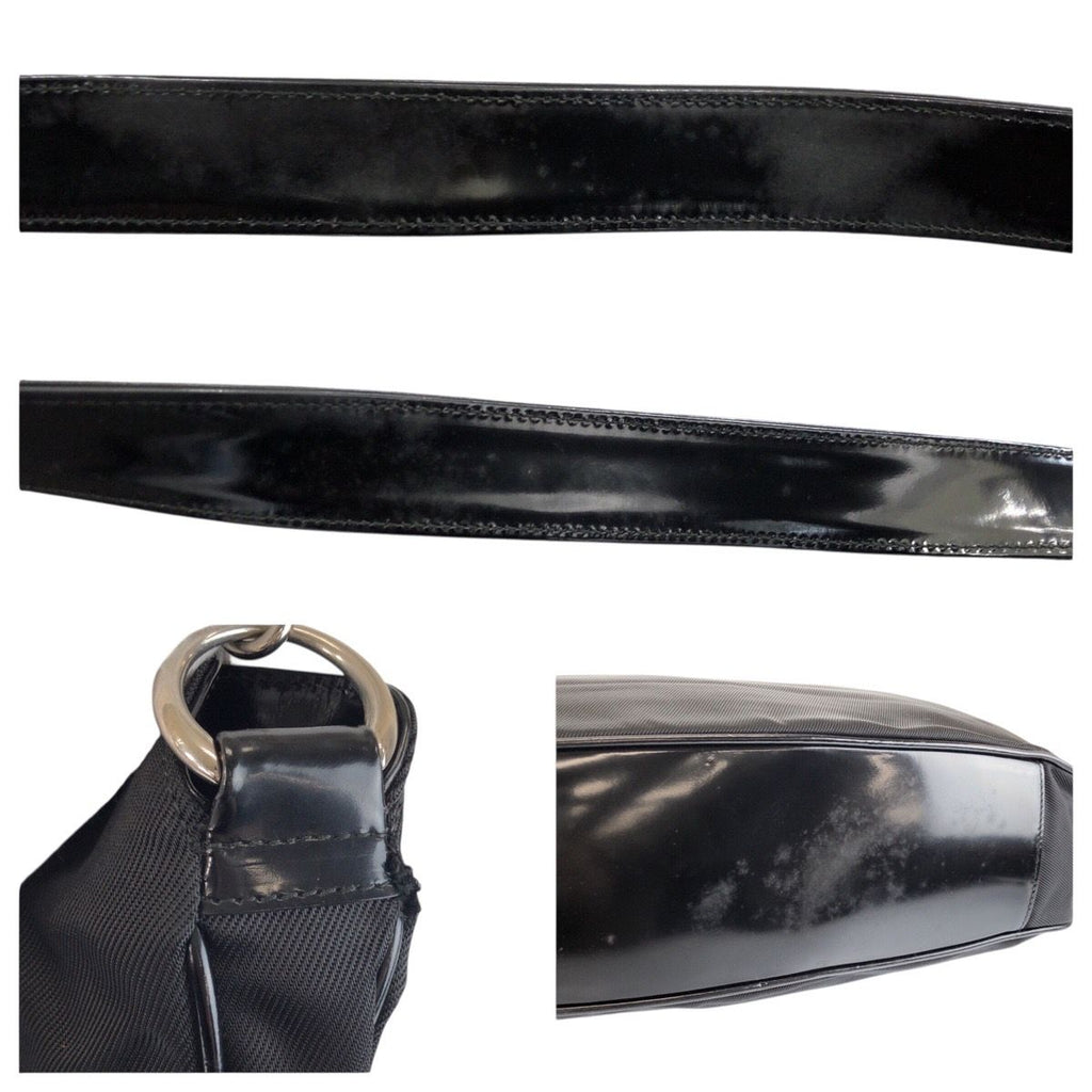 Gucci Bamboo Black Silver Nylon 001 5 2-Way Shoulder — view 5