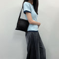 Bottega Veneta Intrecciato Shoulder Bag Leather Dark Brown Vintage