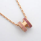 Hermes Necklace Mini Pop Ro Cover le Gold Plated Pink — view 2