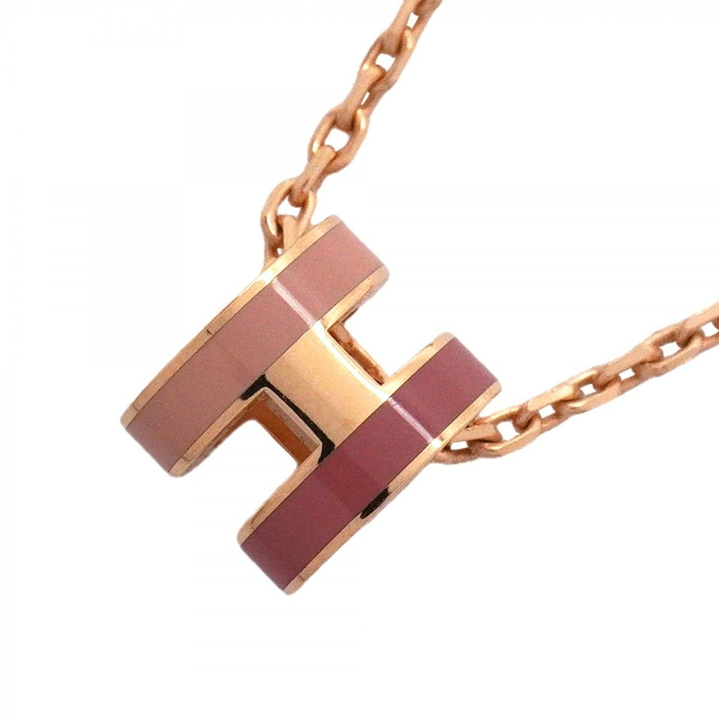 Hermes Necklace Mini Pop Ro Cover le Gold Plated Pink