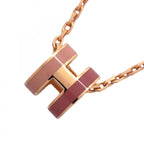 Hermes Necklace Mini Pop Ro Cover le Gold Plated Pink