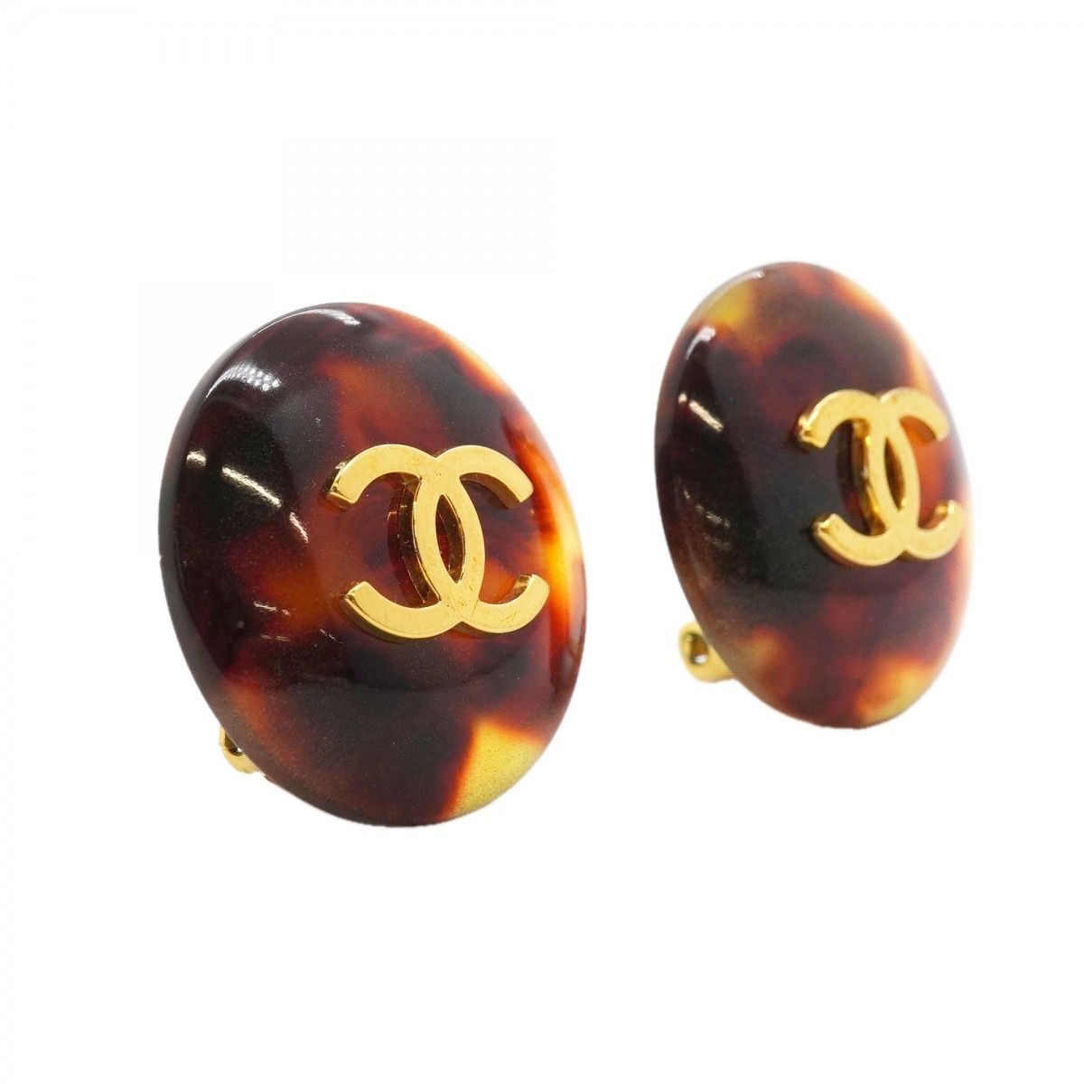 Chanel Earrings Vintage CC Logo Round — view 2