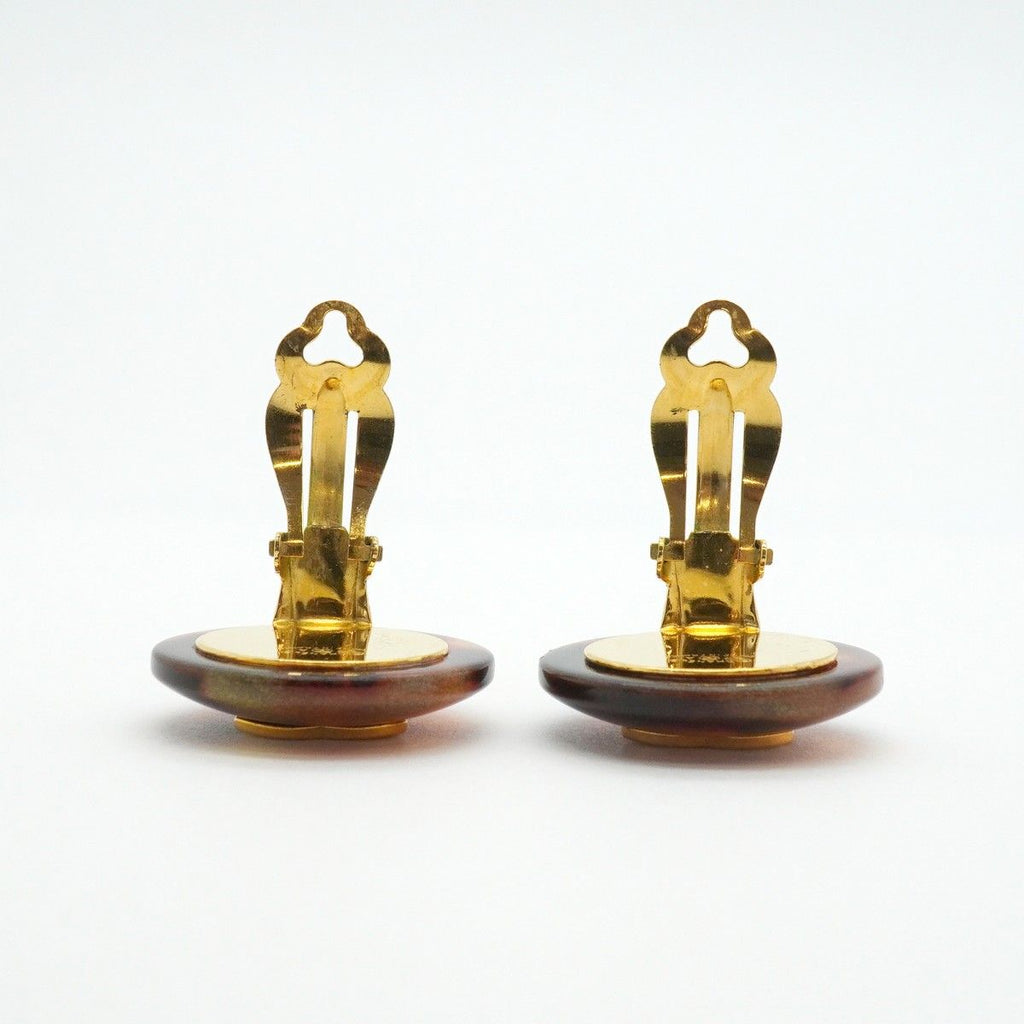 Chanel Earrings Vintage CC Logo Round — view 9