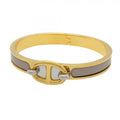 Hermes Bangle Chaine D'ancre Mini Click Gold Plated Gray Bracelet