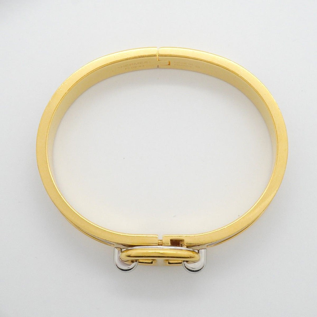 Hermes Bangle Chaine D'ancre Mini Click Gold Plated Gray Bracelet — view 3