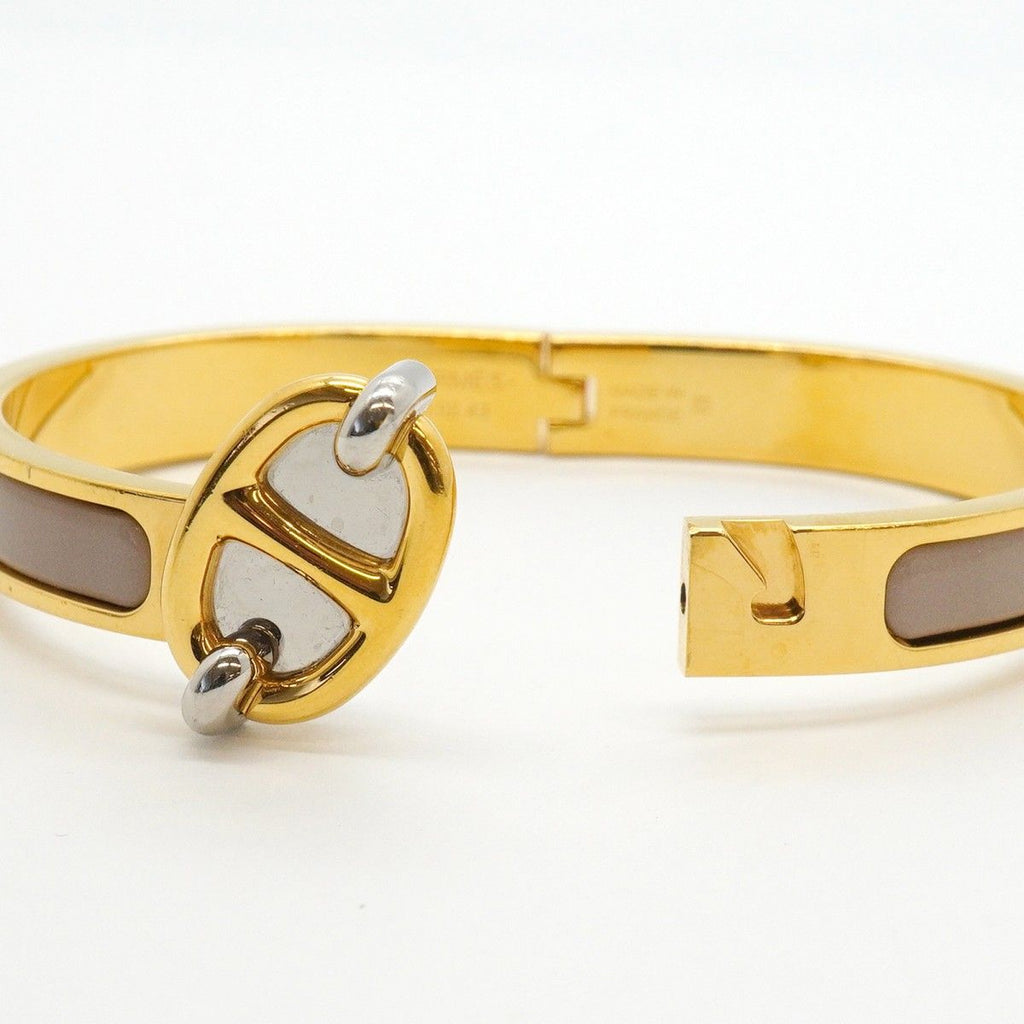 Hermes Bangle Chaine D'ancre Mini Click Gold Plated Gray Bracelet — view 4