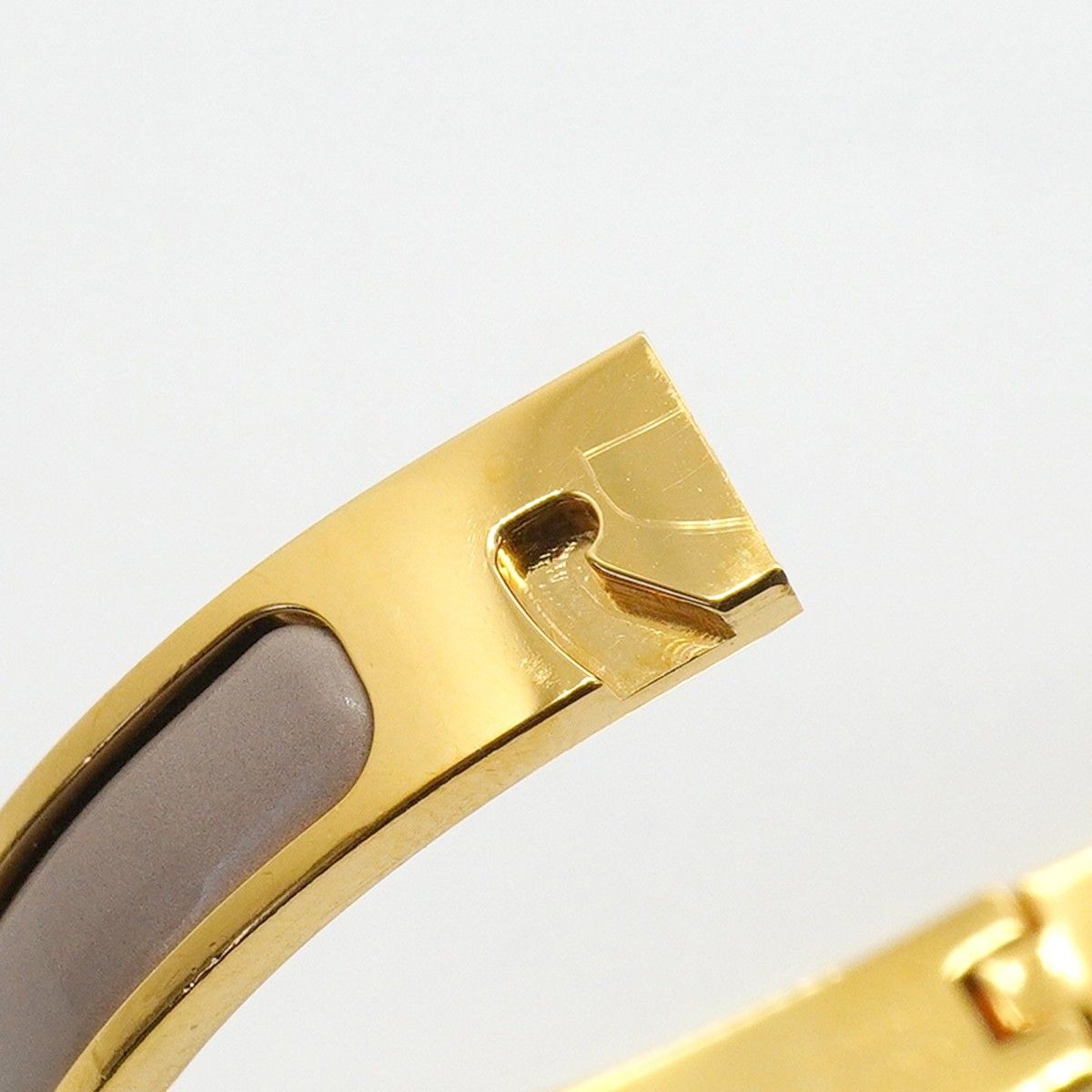 Hermes Bangle Chaine D'ancre Mini Click Gold Plated Gray Bracelet — view 7