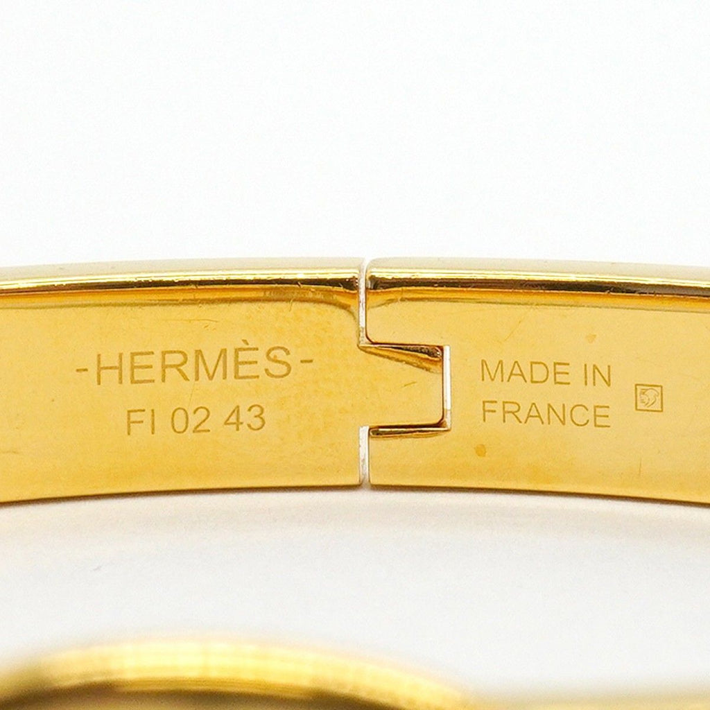 Hermes Bangle Chaine D'ancre Mini Click Gold Plated Gray Bracelet — view 5