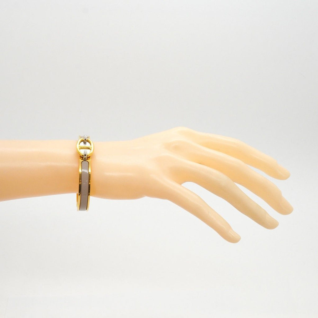 Hermes Bangle Chaine D'ancre Mini Click Gold Plated Gray Bracelet — view 6