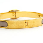 Hermes Bangle Chaine D'ancre Mini Click Gold Plated Gray Bracelet — view 8