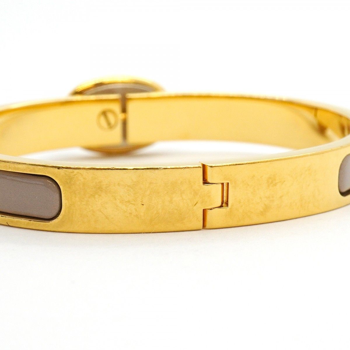 Hermes Bangle Chaine D'ancre Mini Click Gold Plated Gray Bracelet — view 8