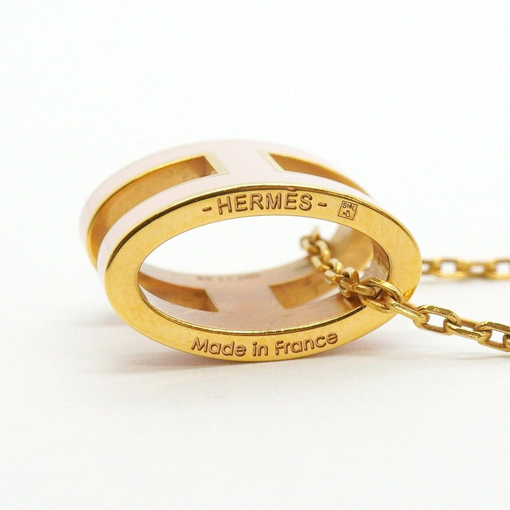 Hermes Necklace Pop Gold Plated Pink — view 5