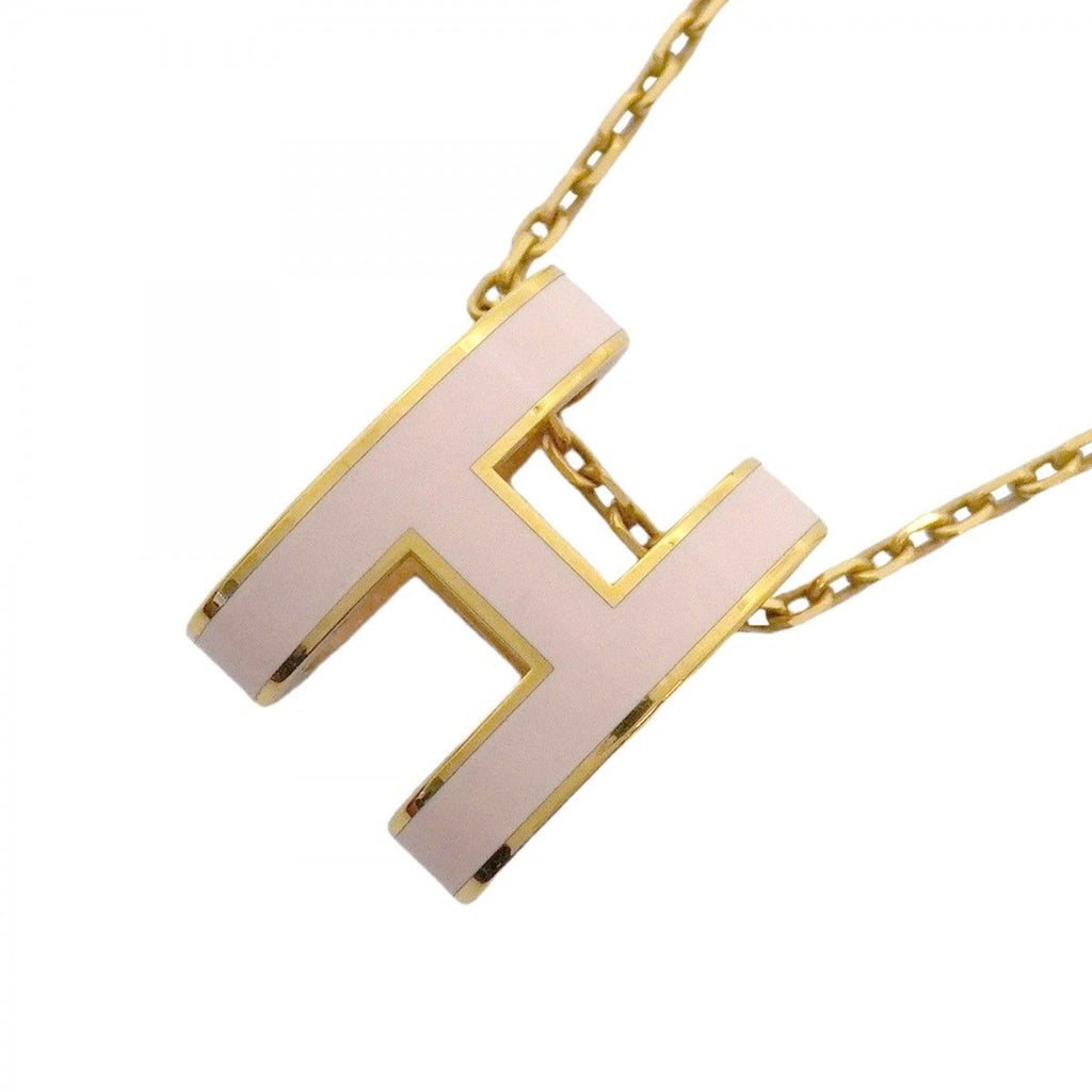 Hermes Necklace Pop Gold Plated Pink