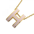 Hermes Necklace Pop Gold Plated Pink