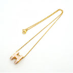 Hermes Necklace Pop Gold Plated Pink — view 3