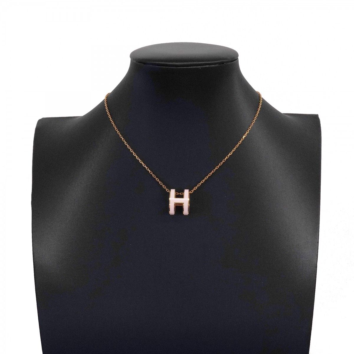 Hermes Necklace Pop Gold Plated Pink — view 7