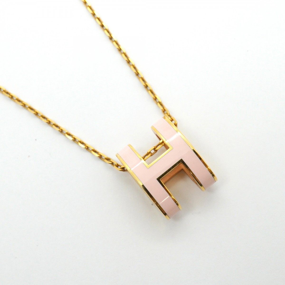 Hermes Necklace Pop Gold Plated Pink — view 2
